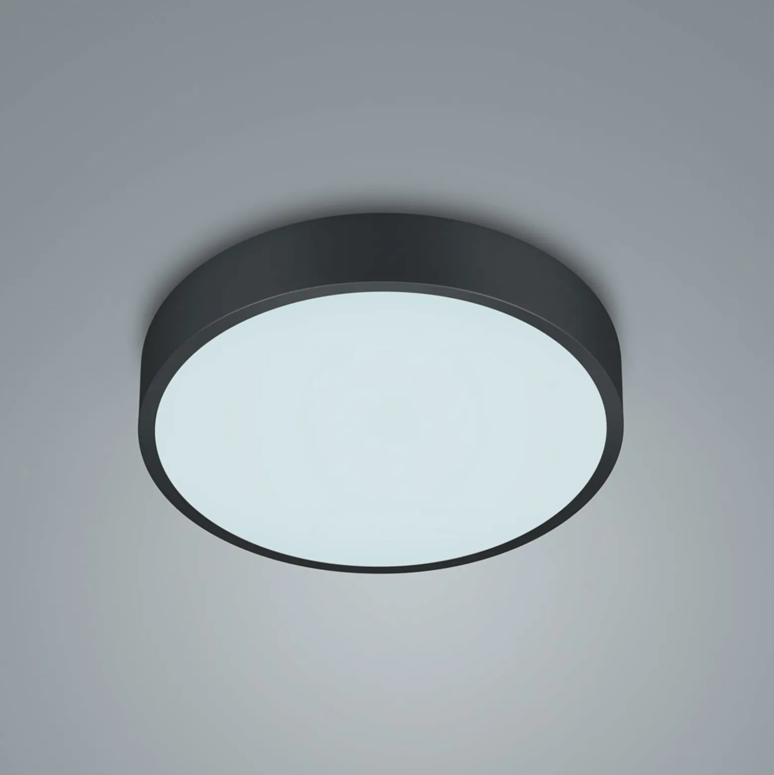 LED-Deckenlampe Waco, CCT, Ø 31 cm, schwarz matt