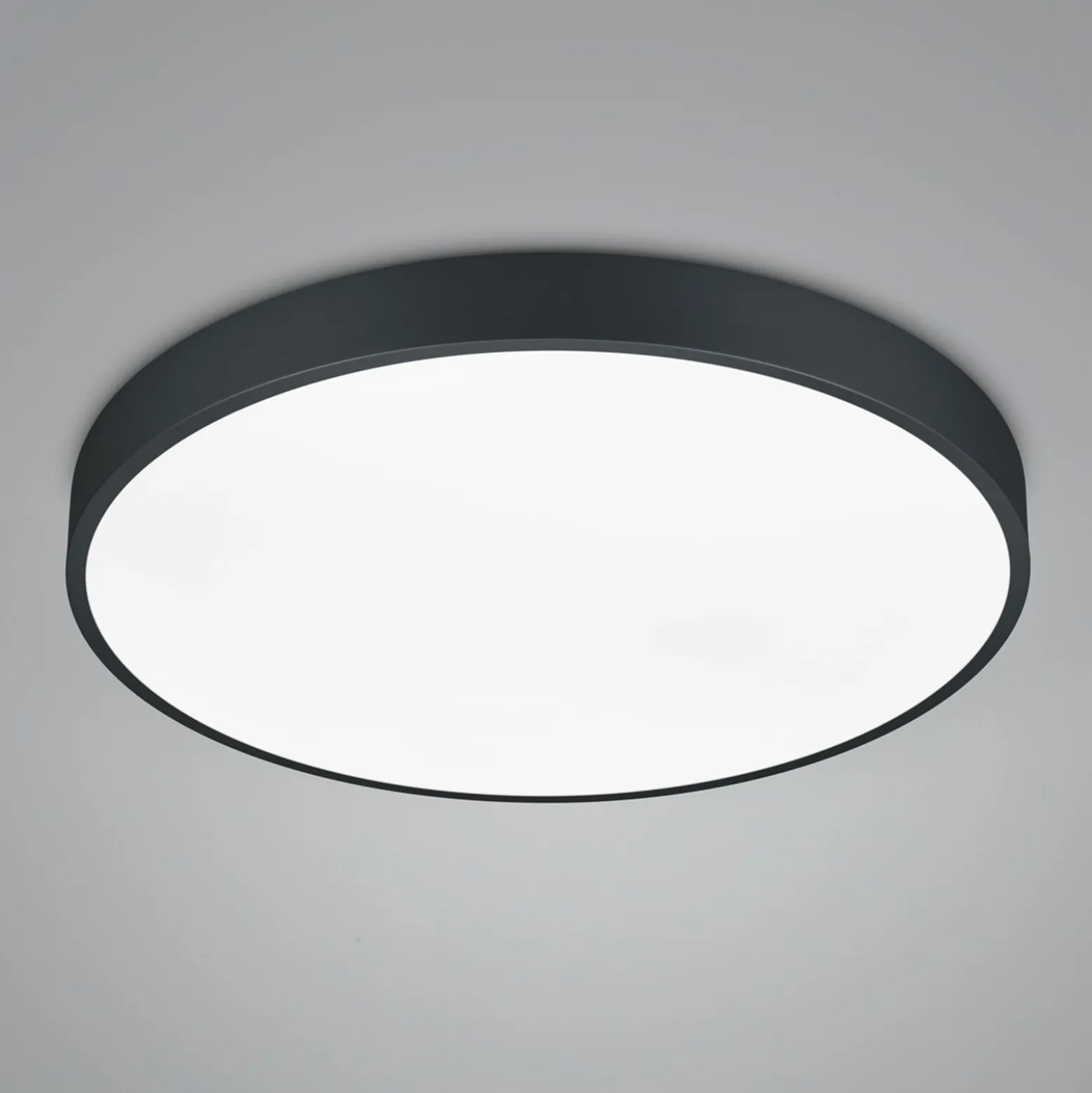 LED-Deckenlampe Waco, CCT, Ø 49,5 cm, schwarz matt