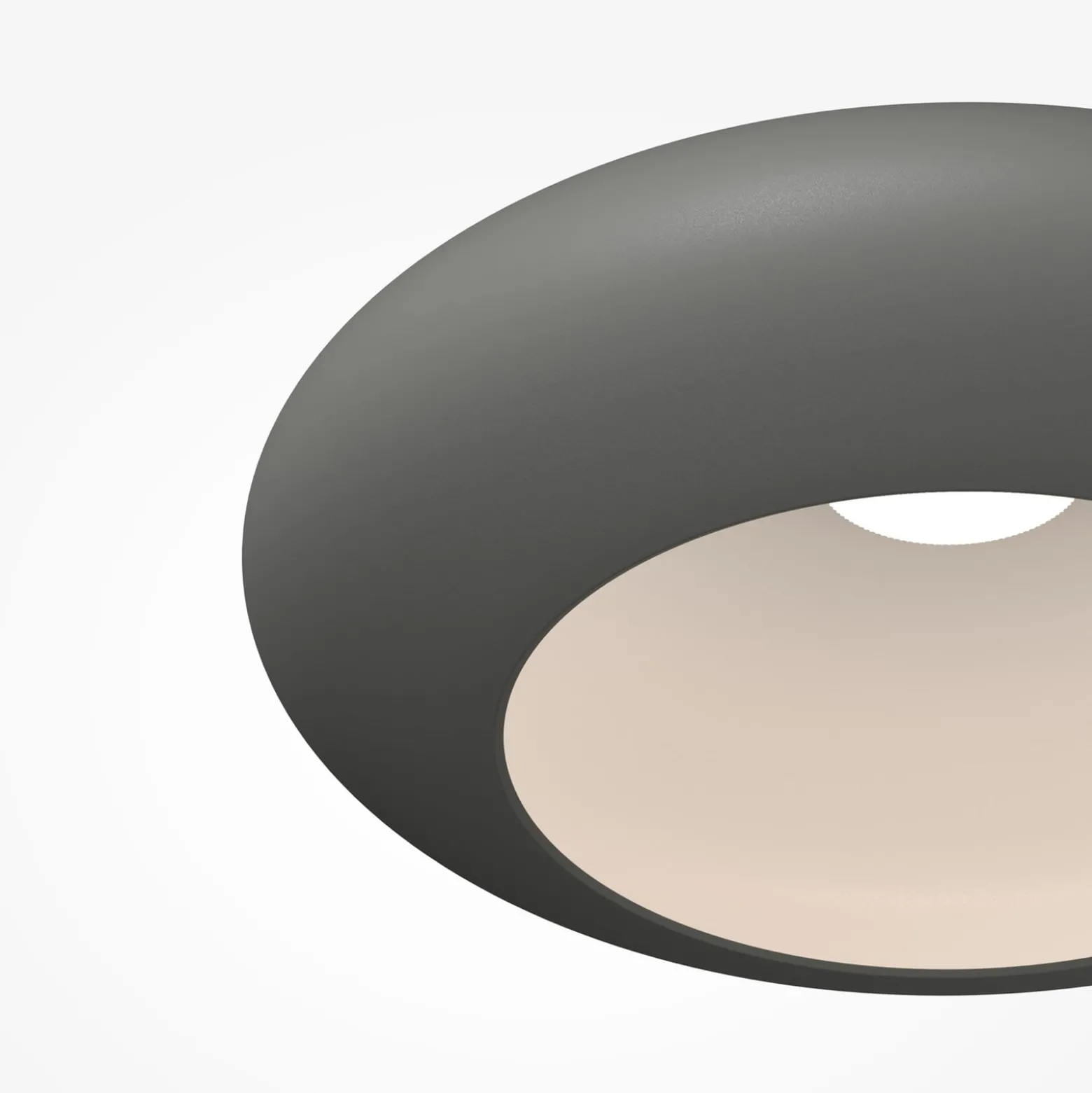 LED-Deckenleuchte Aros, dunkelgrau, Ø 40 cm, Metall, 3.000 K