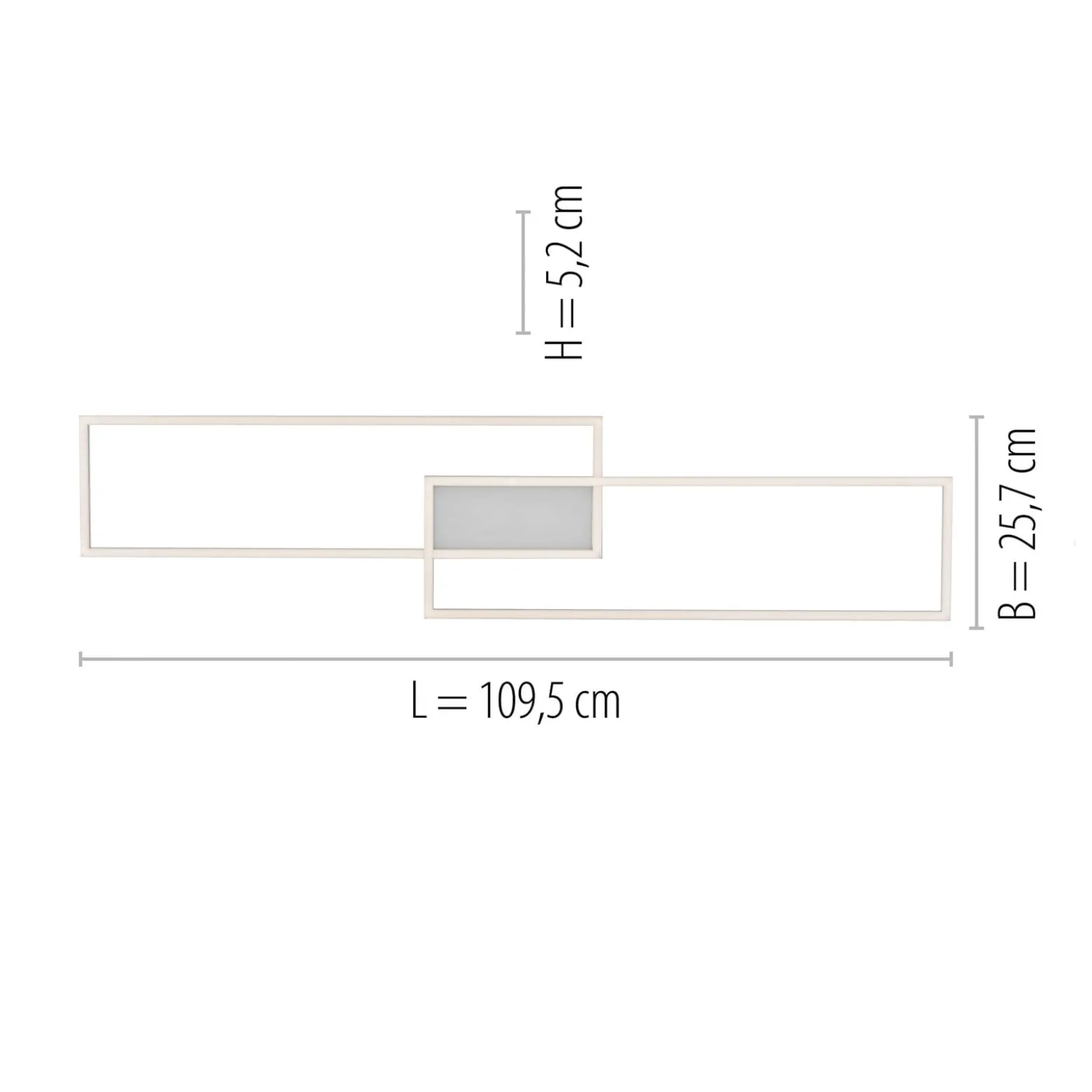 LED-Deckenleuchte Asmin, CCT, stahl, 109,5x25,7cm