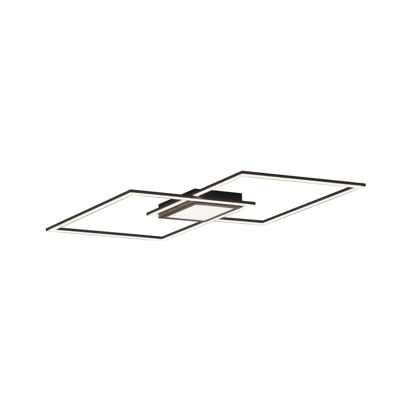 LED-Deckenleuchte Asmin, CCT, schwarz, 106x37cm