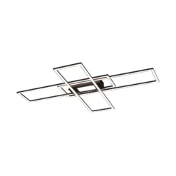 LED-Deckenleuchte Asmin, CCT, schwarz, 98,9x69,4cm