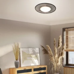 LED-Deckenleuchte Aura, Bambus