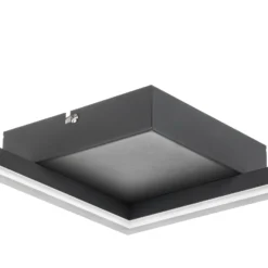 LED-Deckenleuchte Bard, 42x42 cm, anthrazit