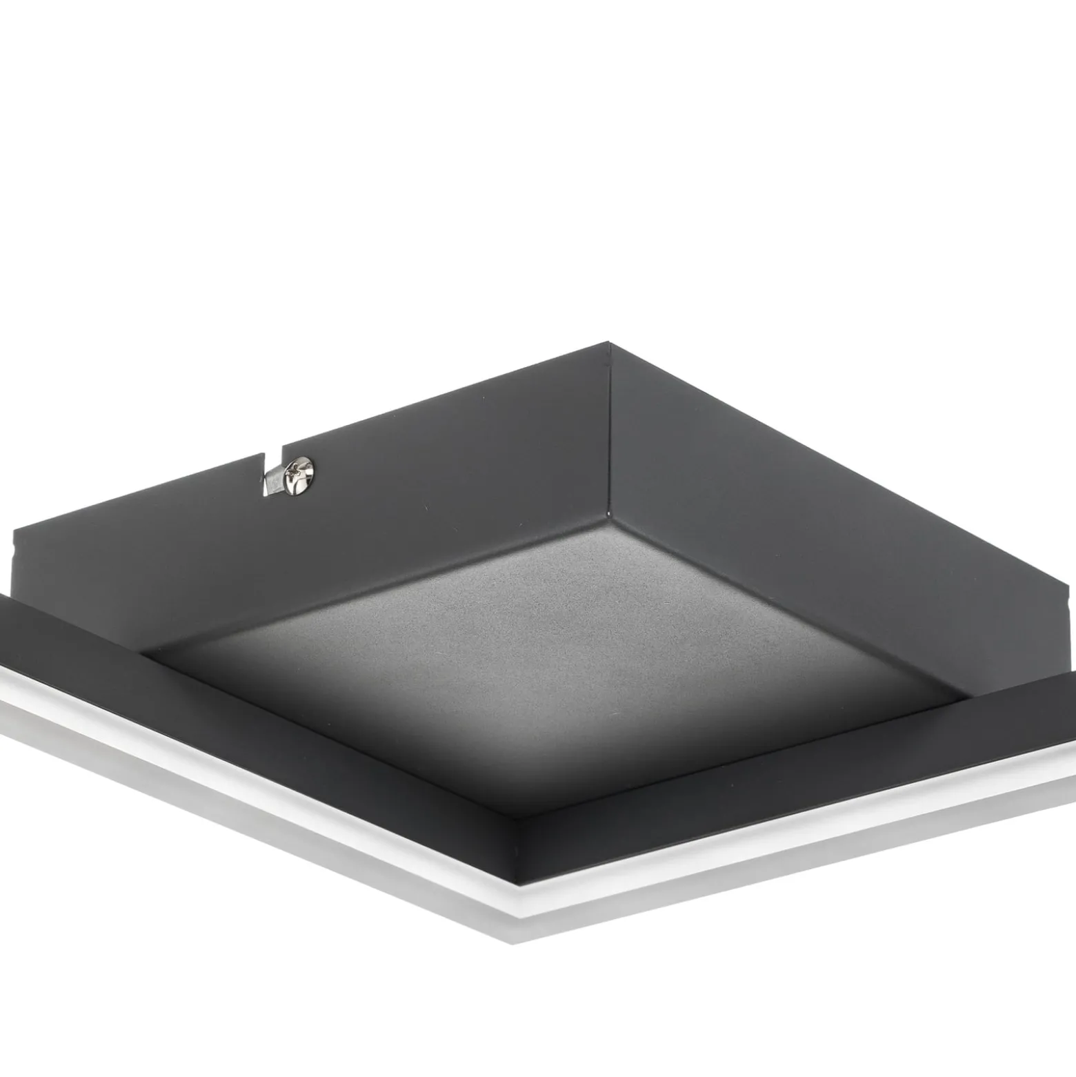 LED-Deckenleuchte Bard, 42x42 cm, anthrazit