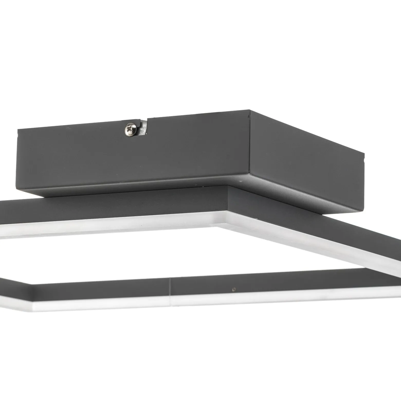 LED-Deckenleuchte Bard, 42x42 cm, anthrazit