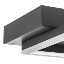 LED-Deckenleuchte Bard, 42x42 cm, anthrazit