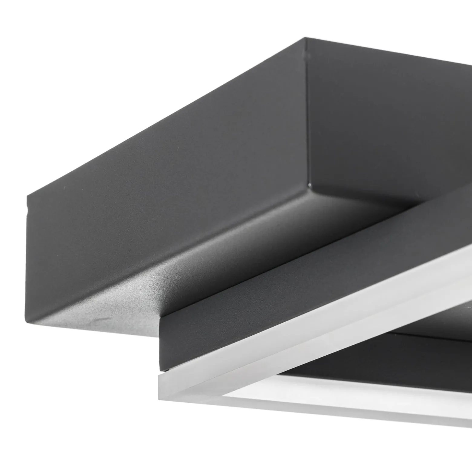 LED-Deckenleuchte Bard, 42x42 cm, anthrazit