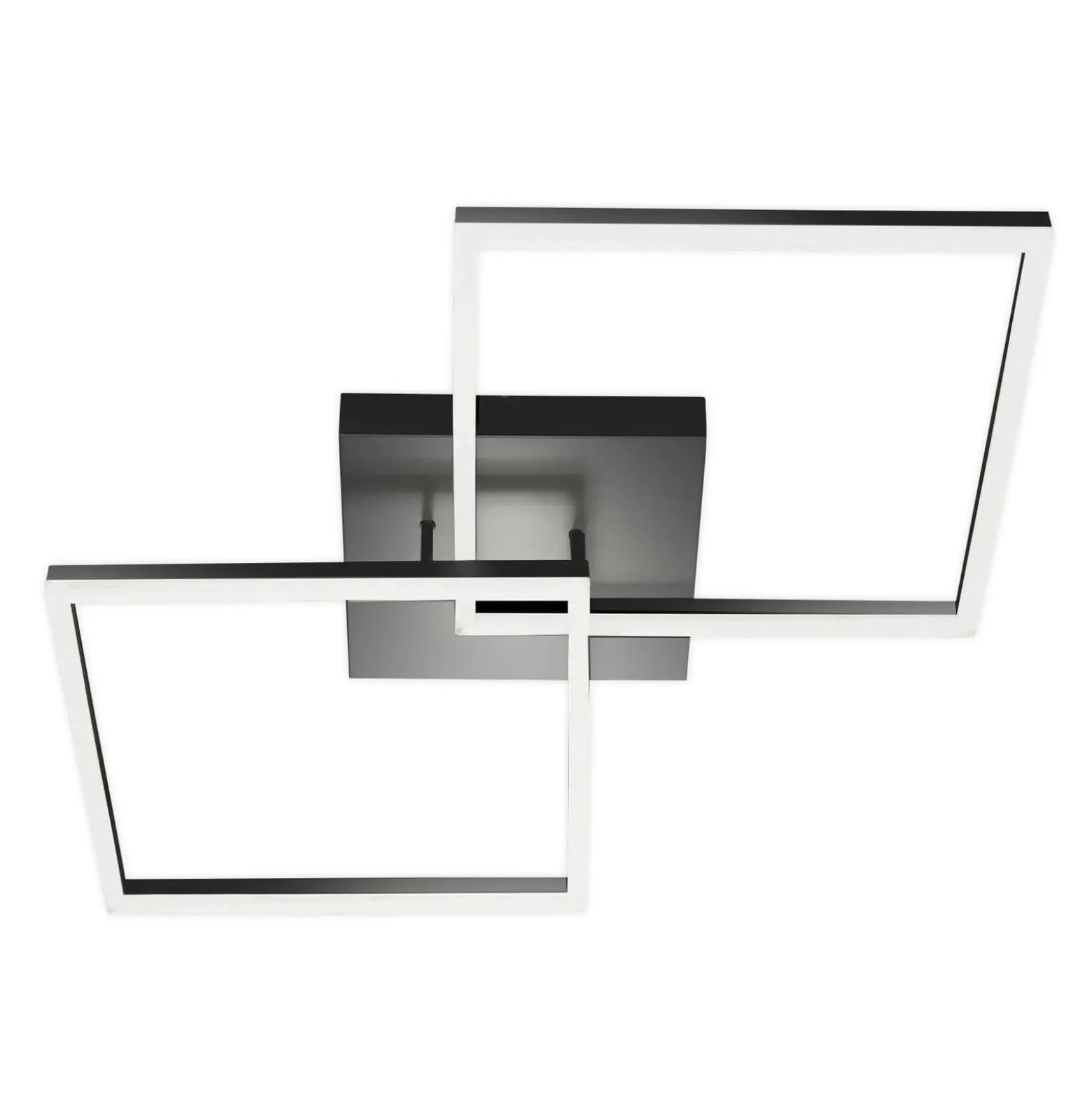 LED-Deckenleuchte Bard 65x65 cm, 2-flg. anthrazit