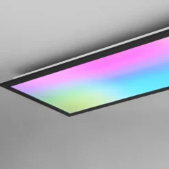 LED-Deckenleuchte Beta, Länge 80 cm, schwarz, RGBW, CCT