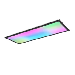 LED-Deckenleuchte Beta, Länge 80 cm, schwarz, RGBW, CCT
