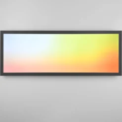 LED-Deckenleuchte Beta, Länge 80 cm, schwarz, RGBW, CCT