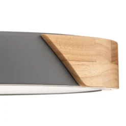 LED-Deckenleuchte Borneo mit Holz-Rahmen