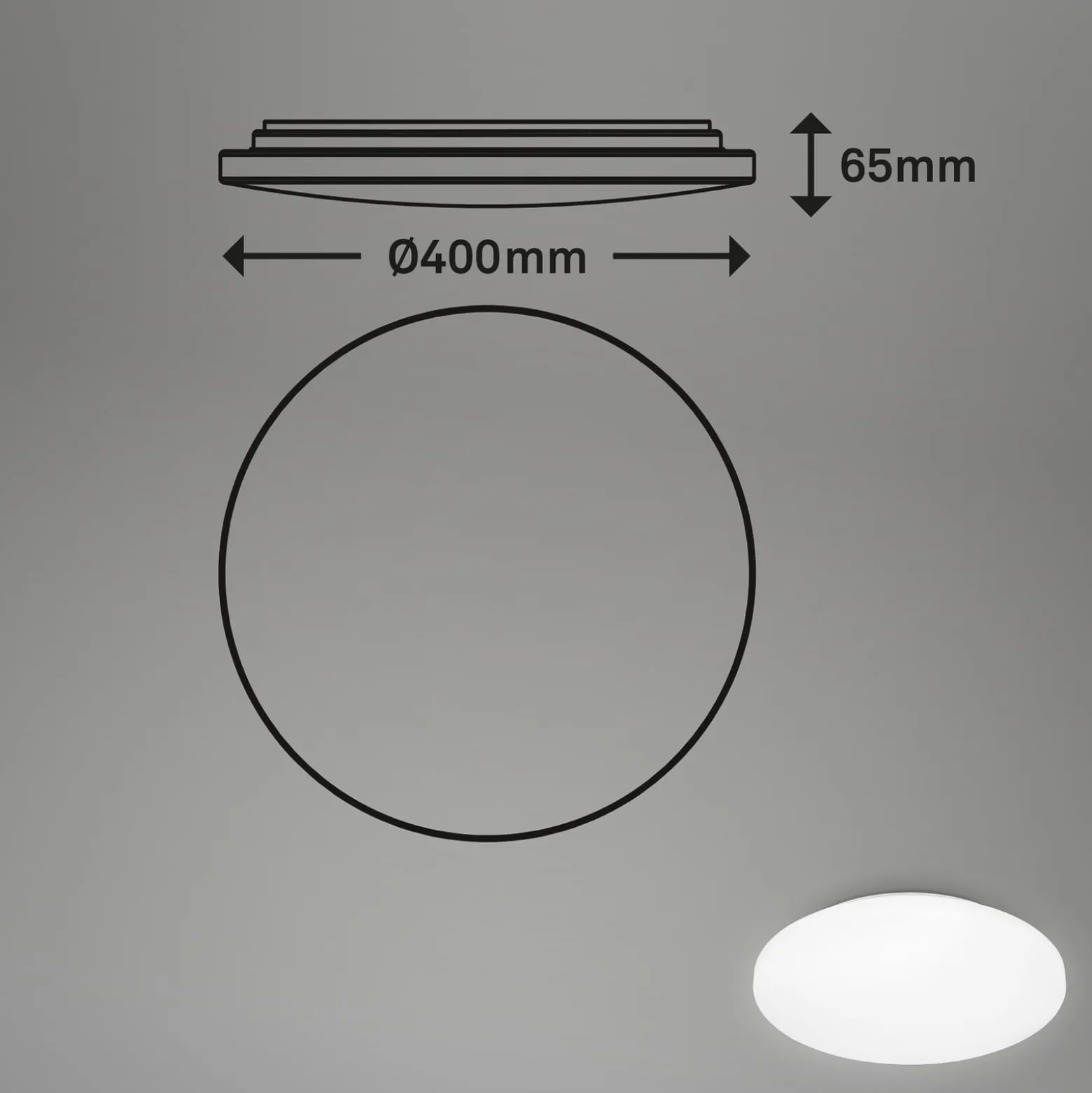 LED-Deckenleuchte Case fürs Bad IP44 3.000K Ø 40cm