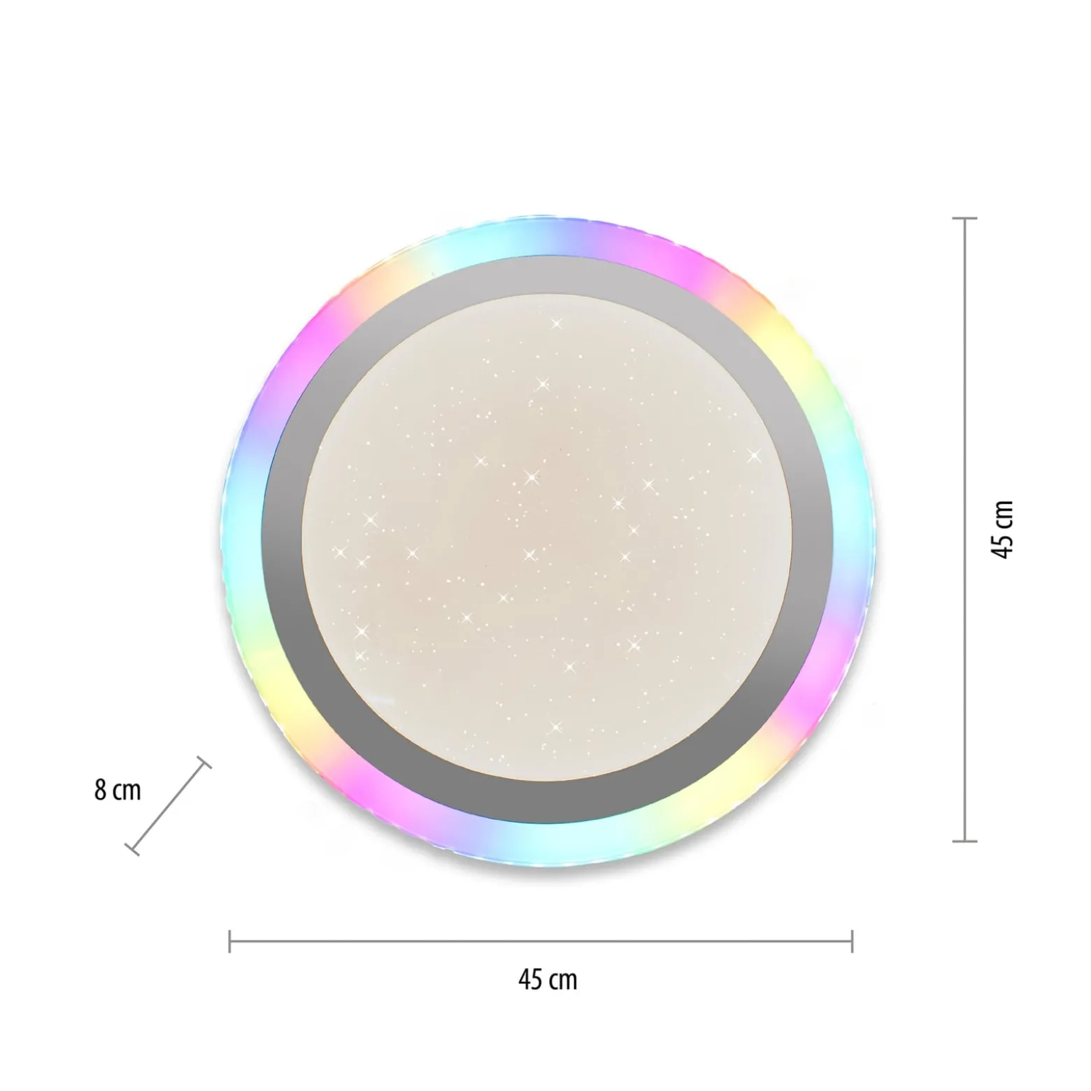 LED-Deckenleuchte Cyba Sterne CCT RGB-Sidelight