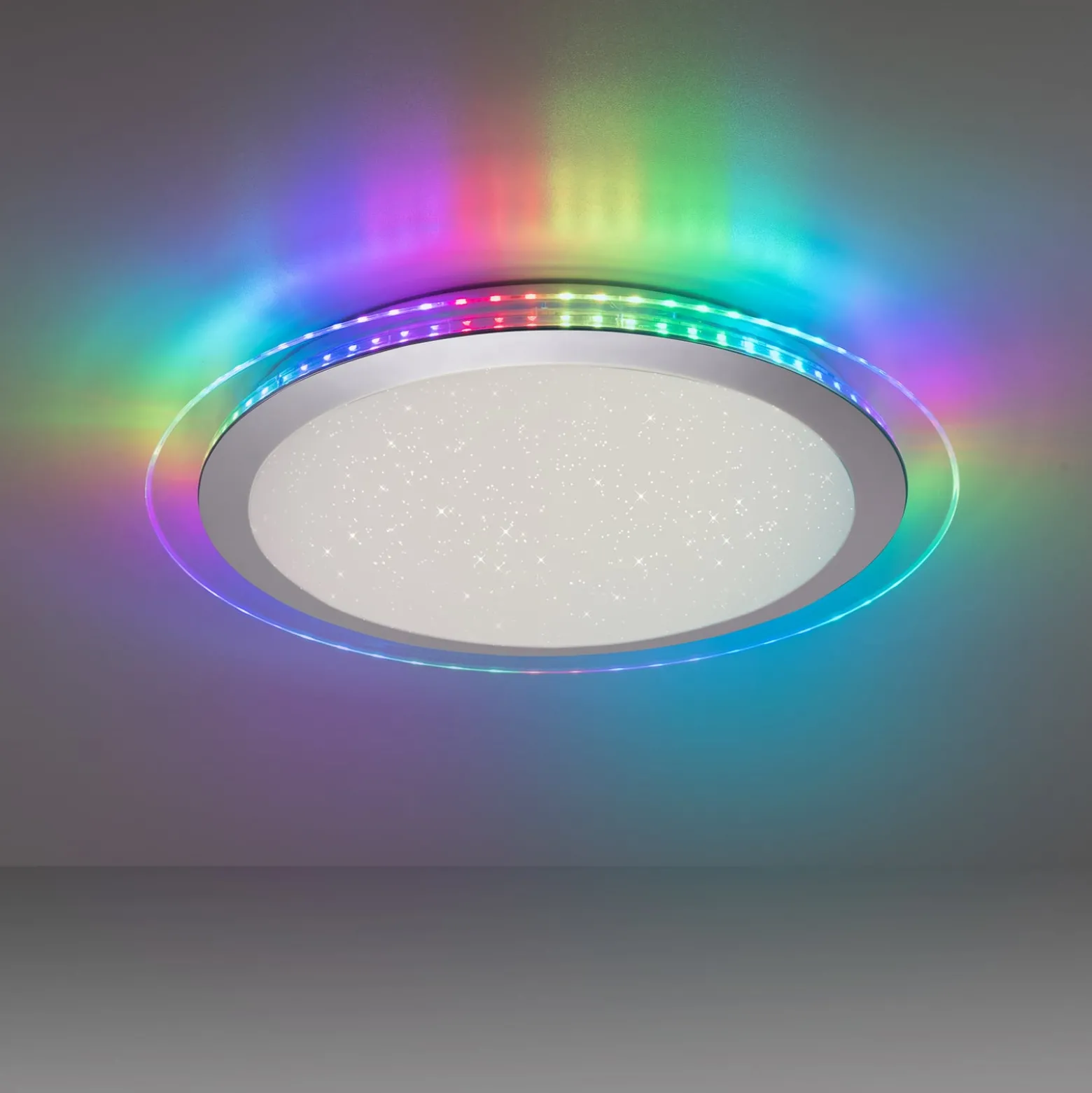LED-Deckenleuchte Cyba Sterne CCT RGB-Sidelight