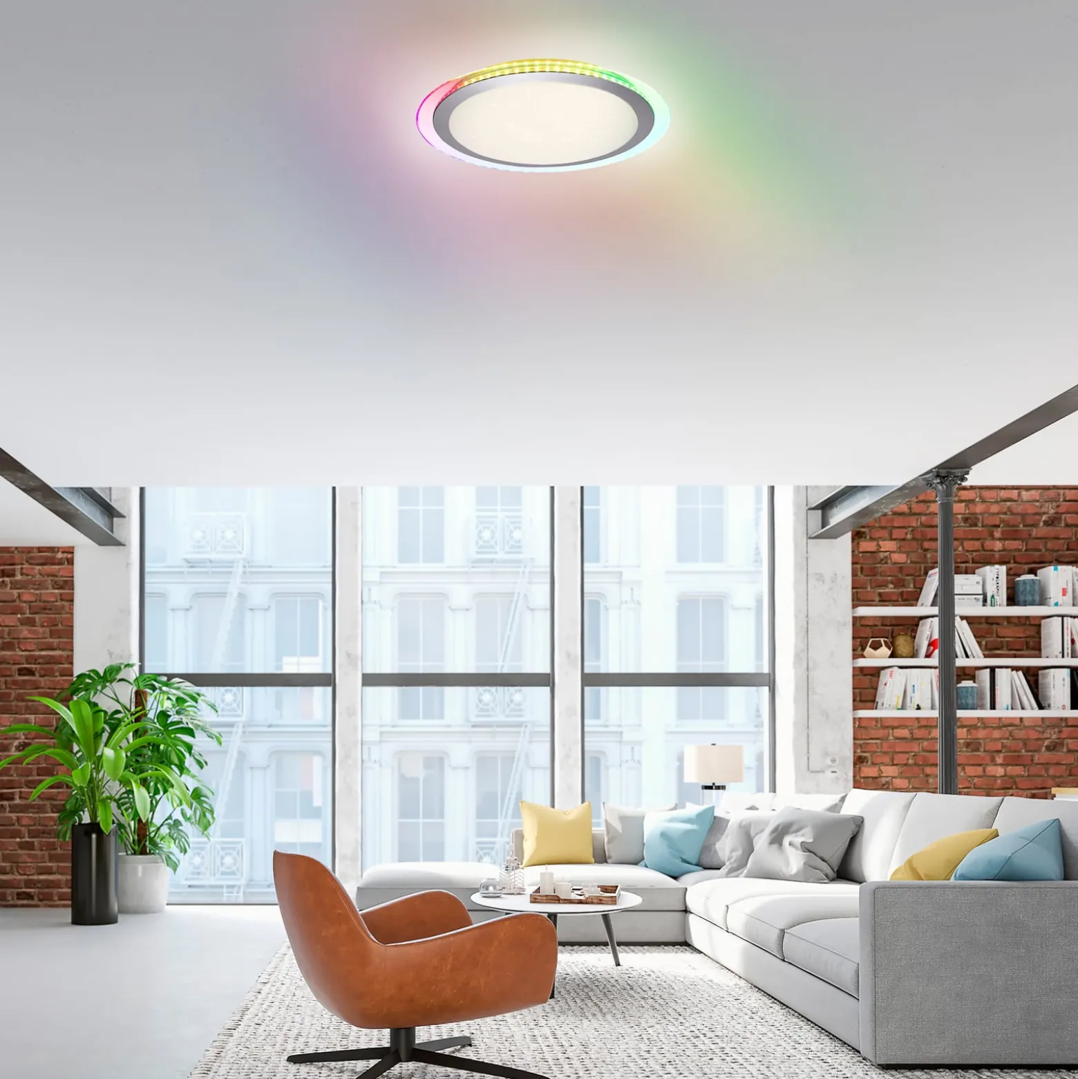 LED-Deckenleuchte Cyba Sterne CCT RGB-Sidelight