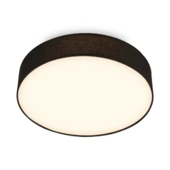 LED-Deckenleuchte Duck, schwarz, Ø 38 cm, Textil, 3000K