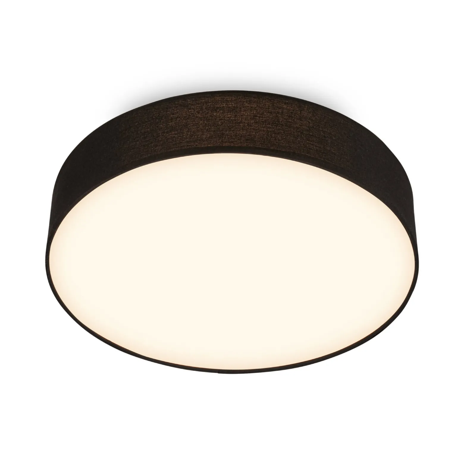 LED-Deckenleuchte Duck, schwarz, Ø 38 cm, Textil, 3000K
