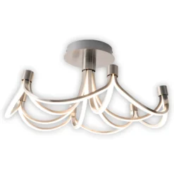 LED-Deckenleuchte Festos, nickel matt, dimmbar