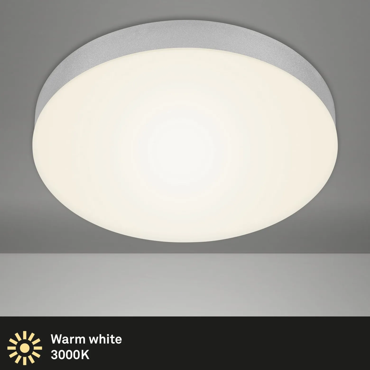 LED-Deckenleuchte Flame, Ø 28,7 cm, silber
