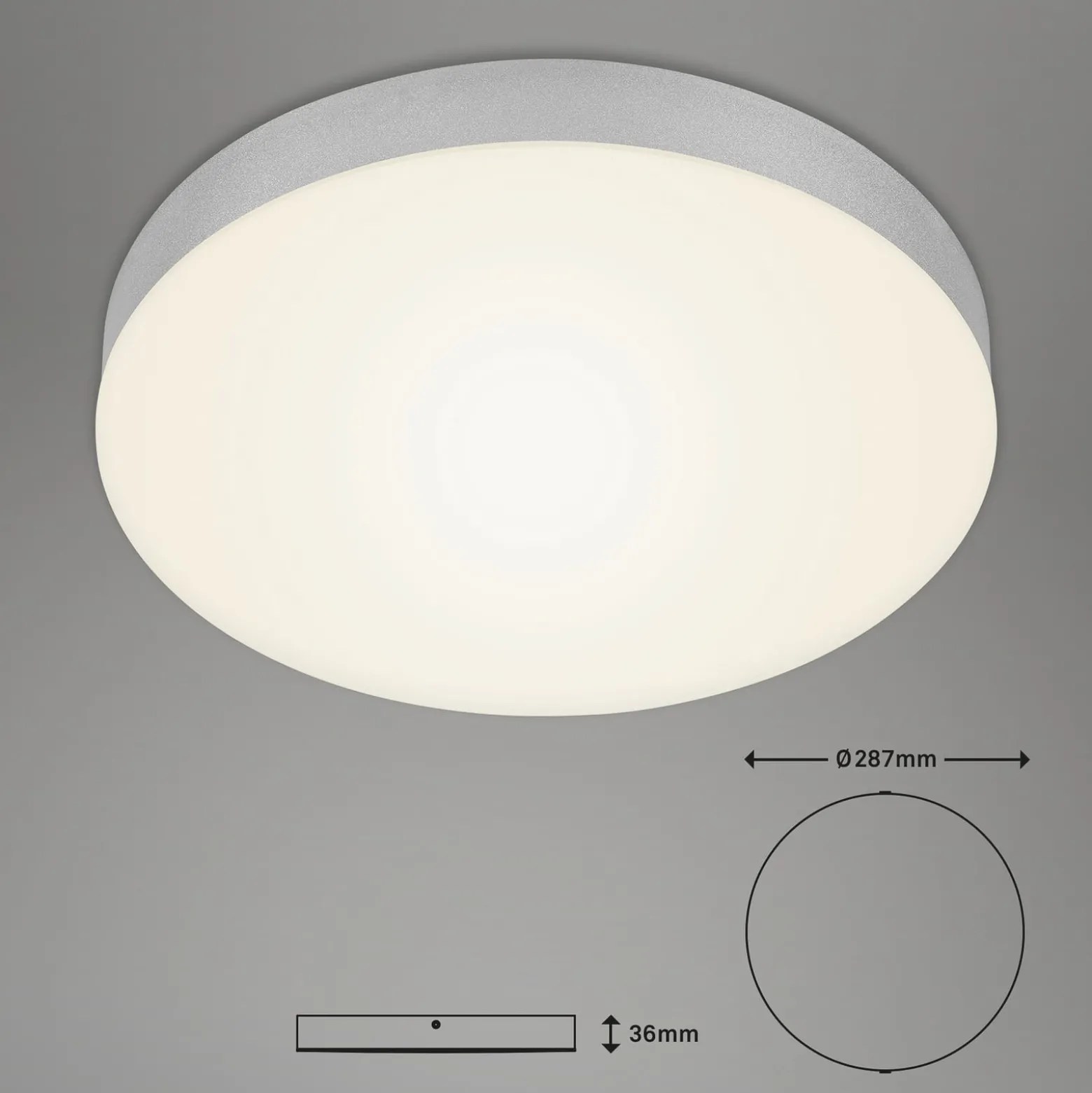 LED-Deckenleuchte Flame, Ø 28,7 cm, silber