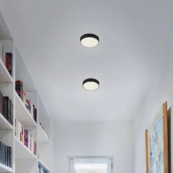 LED-Deckenleuchte Flame Star, Ø 15,7 cm, schwarz