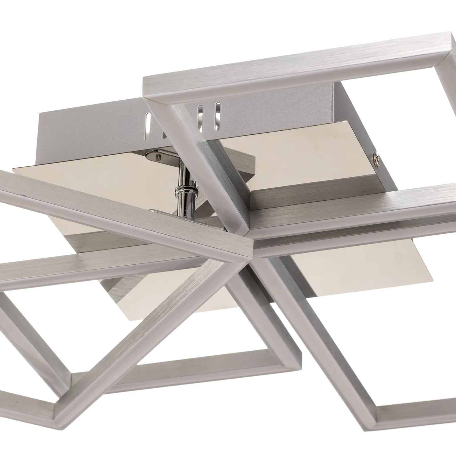 LED-Deckenleuchte Frame, CCT, 4-flammig, aluminium