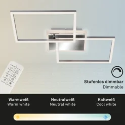 LED-Deckenleuchte Frame 2-flammig, CCT, aluminium