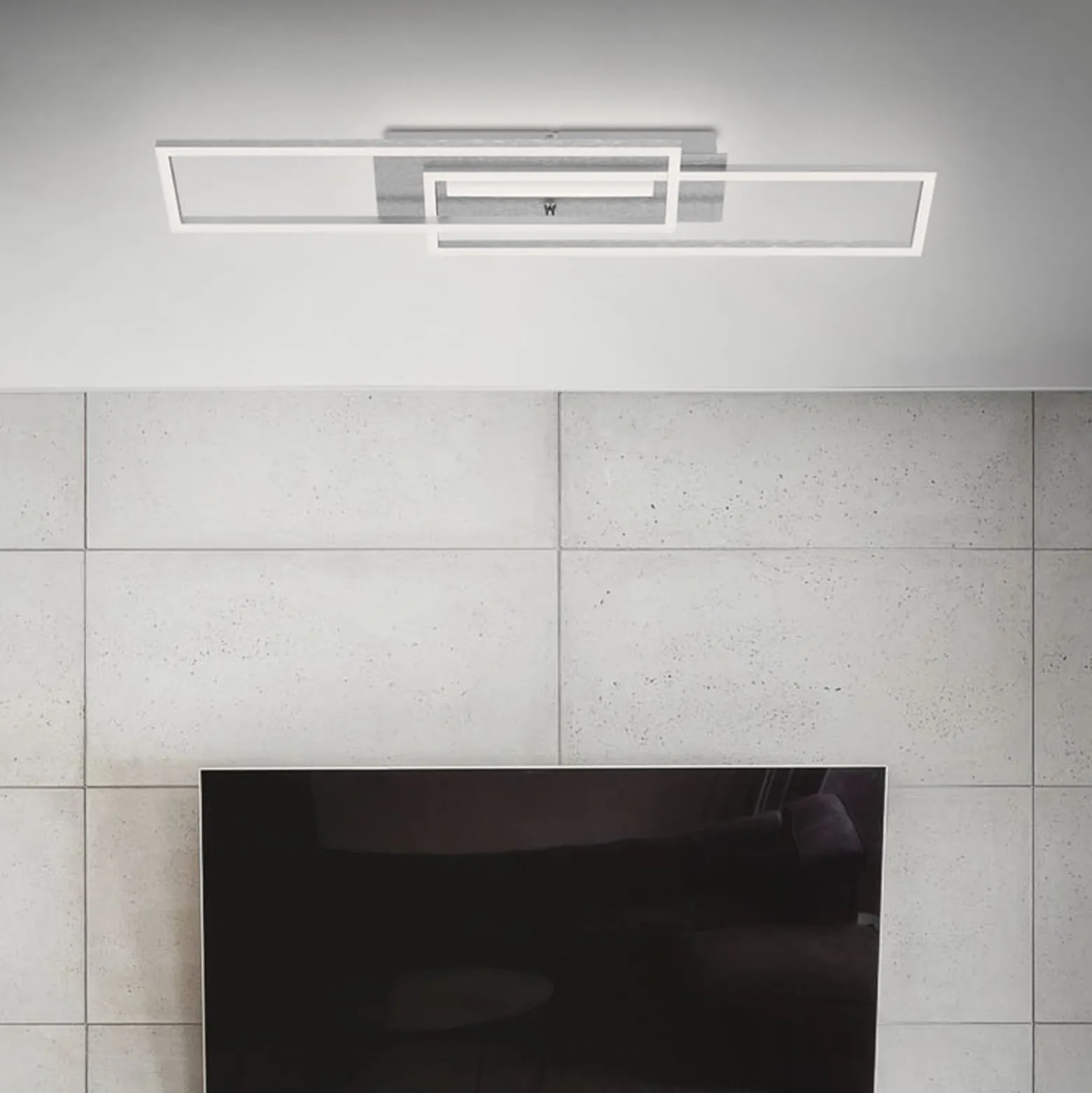 LED-Deckenleuchte Frame Mid, 3.000 K, aluminium