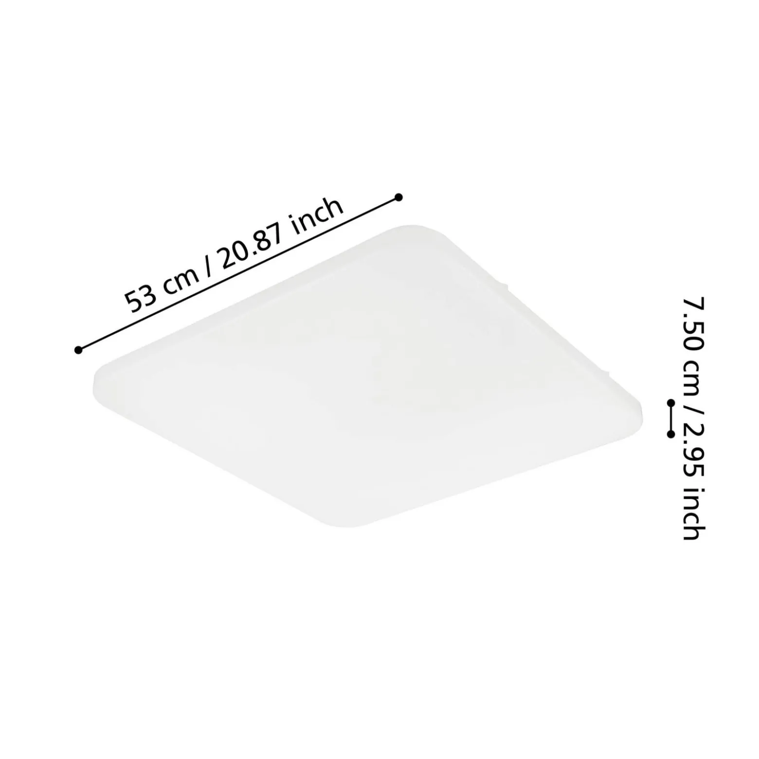 LED-Deckenleuchte Frania eckig