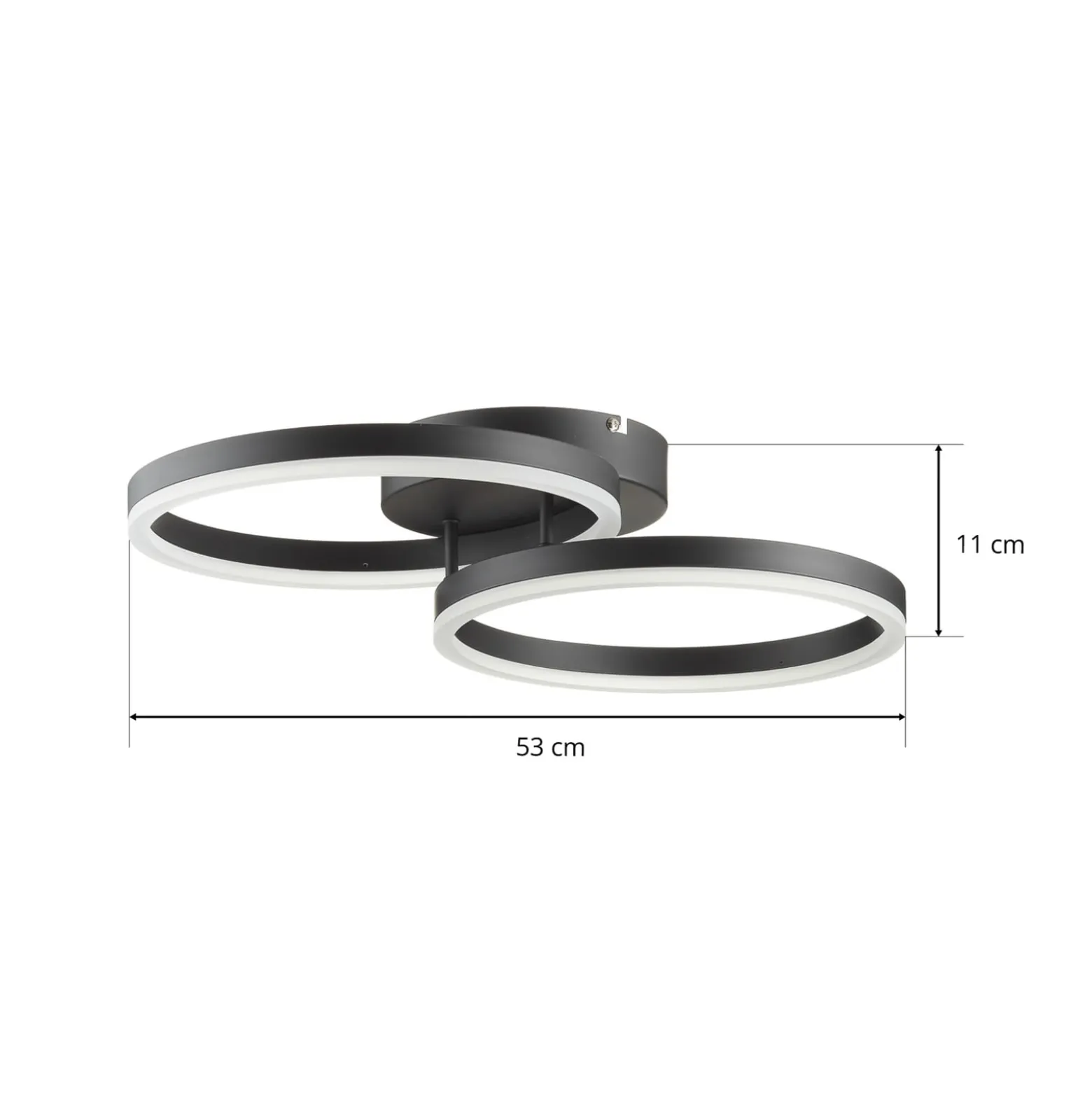 LED-Deckenleuchte Giotto, zweiflammig, schwarz