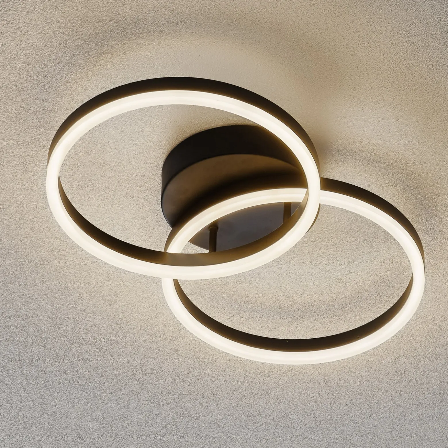 LED-Deckenleuchte Giotto, zweiflammig, schwarz