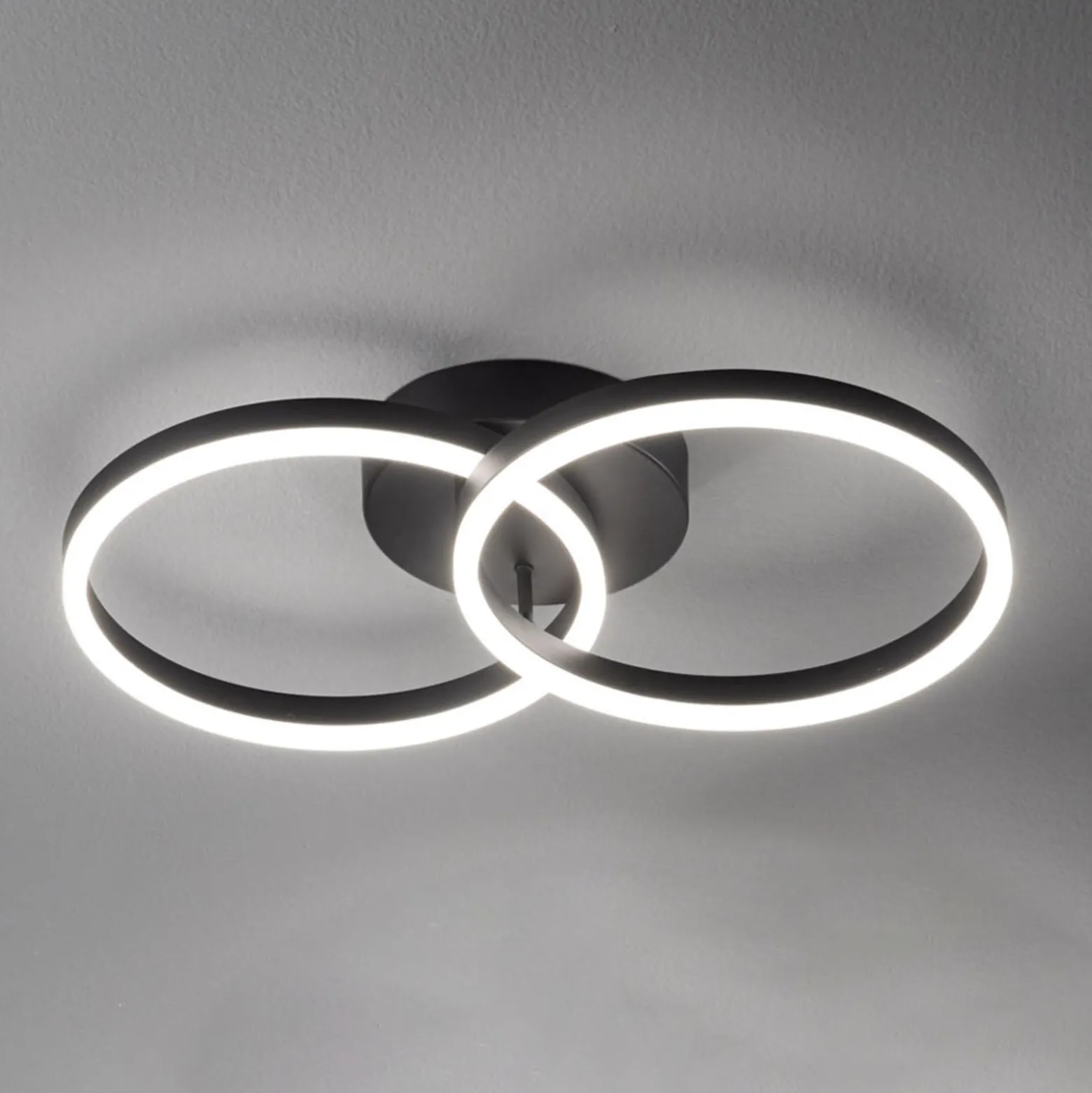 LED-Deckenleuchte Giotto, zweiflammig, schwarz