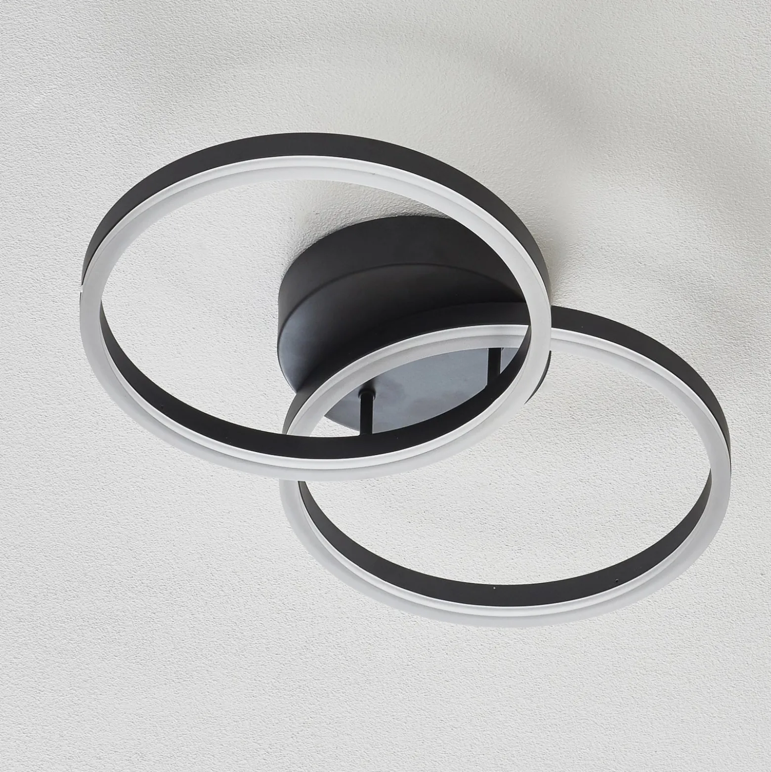 LED-Deckenleuchte Giotto, zweiflammig, schwarz