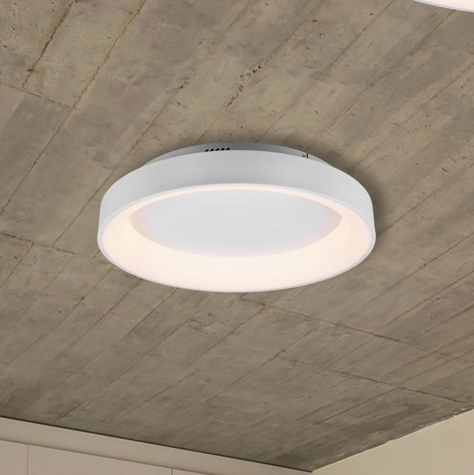 LED-Deckenleuchte Girona mit Fernbedienung, weiß