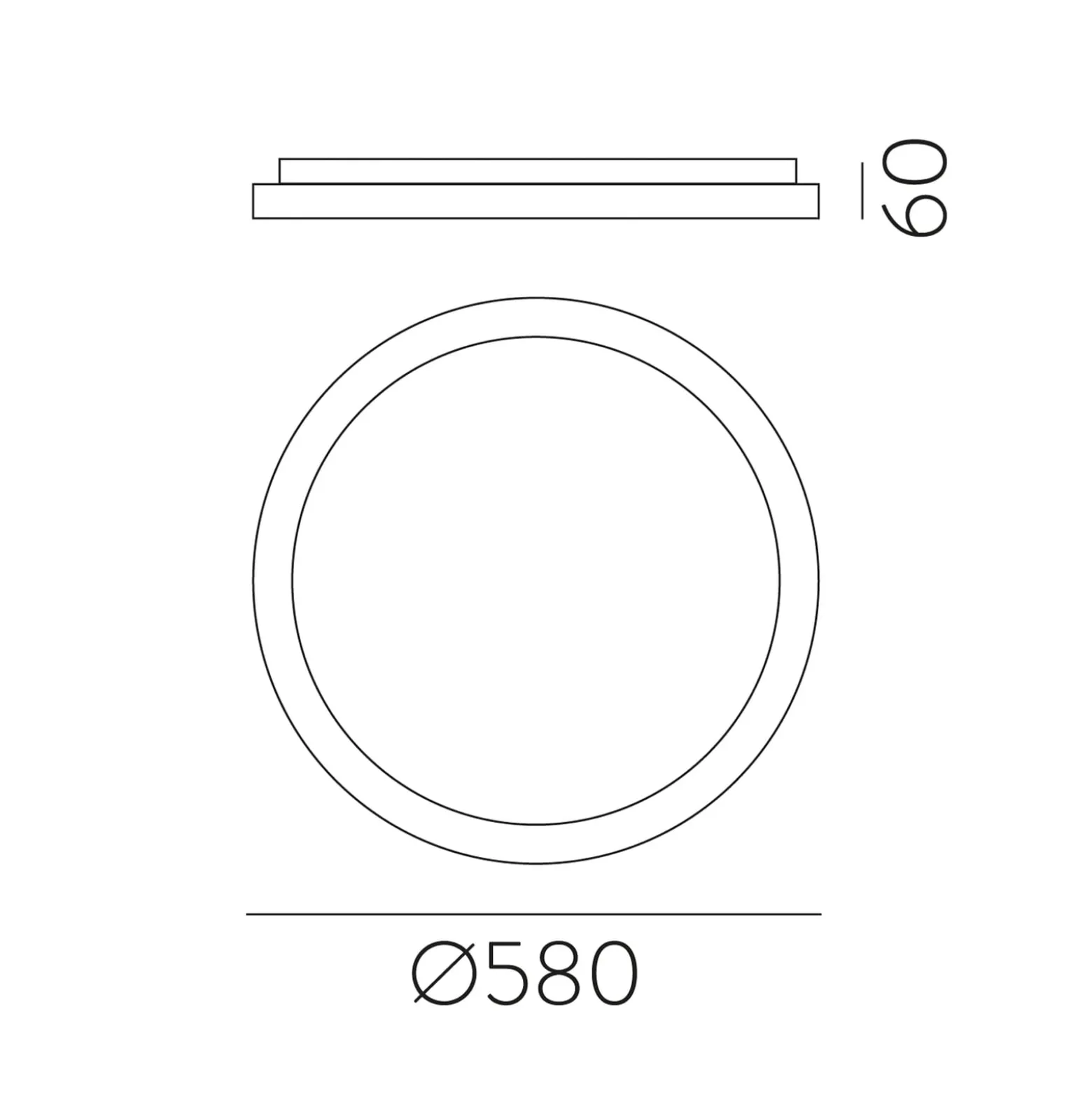 LED-Deckenleuchte Grace, weiß, Ø 58 cm, Casambi, 50 W