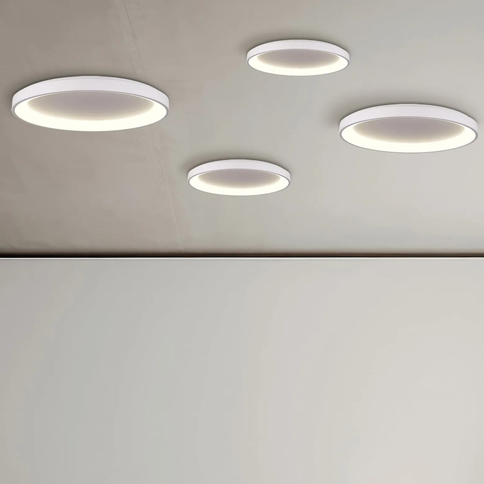 LED-Deckenleuchte Grace, weiß, Ø 58 cm, Casambi, 50 W