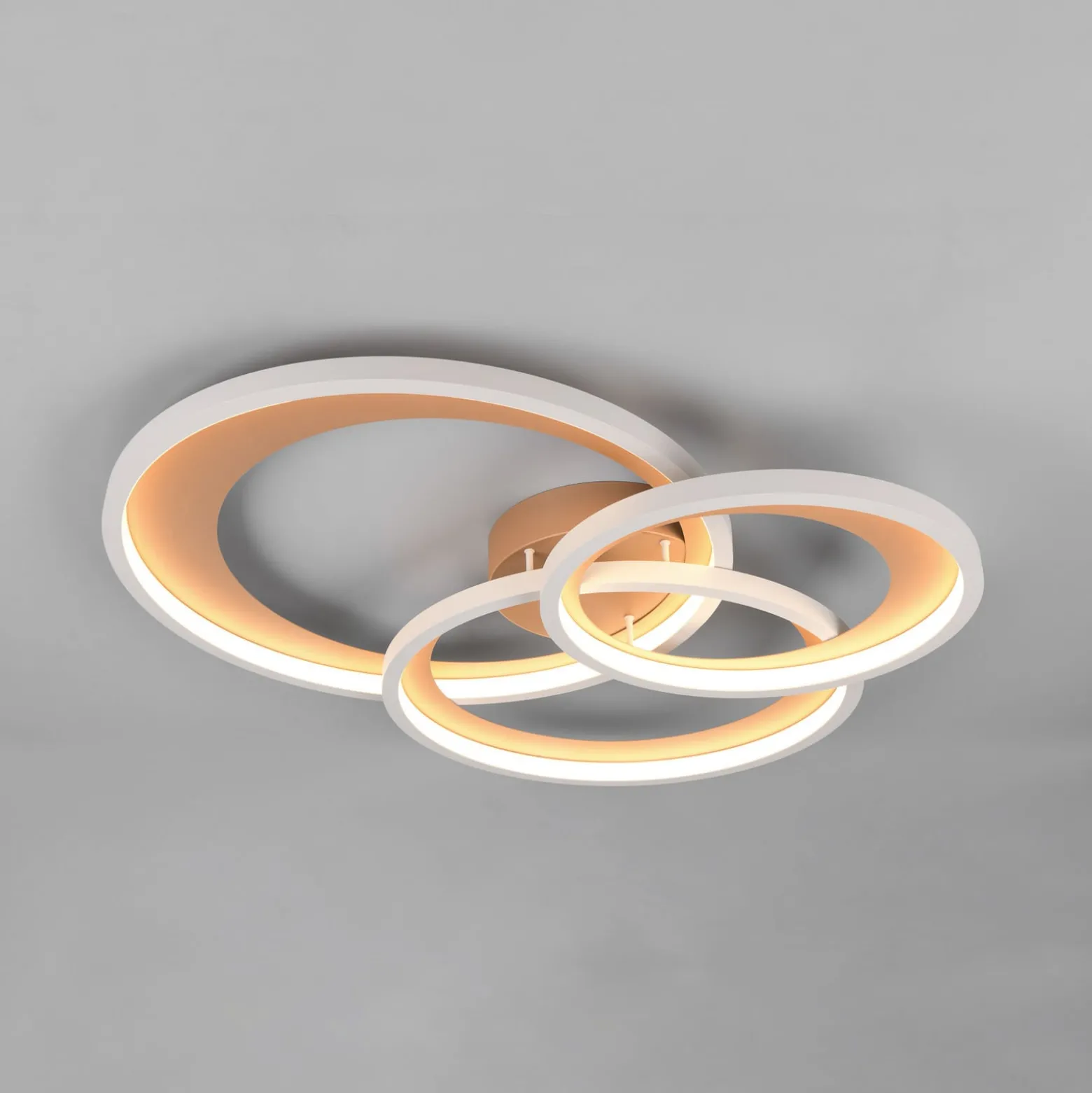 LED-Deckenleuchte Granada, braun, Länge 71 cm, Metall, CCT