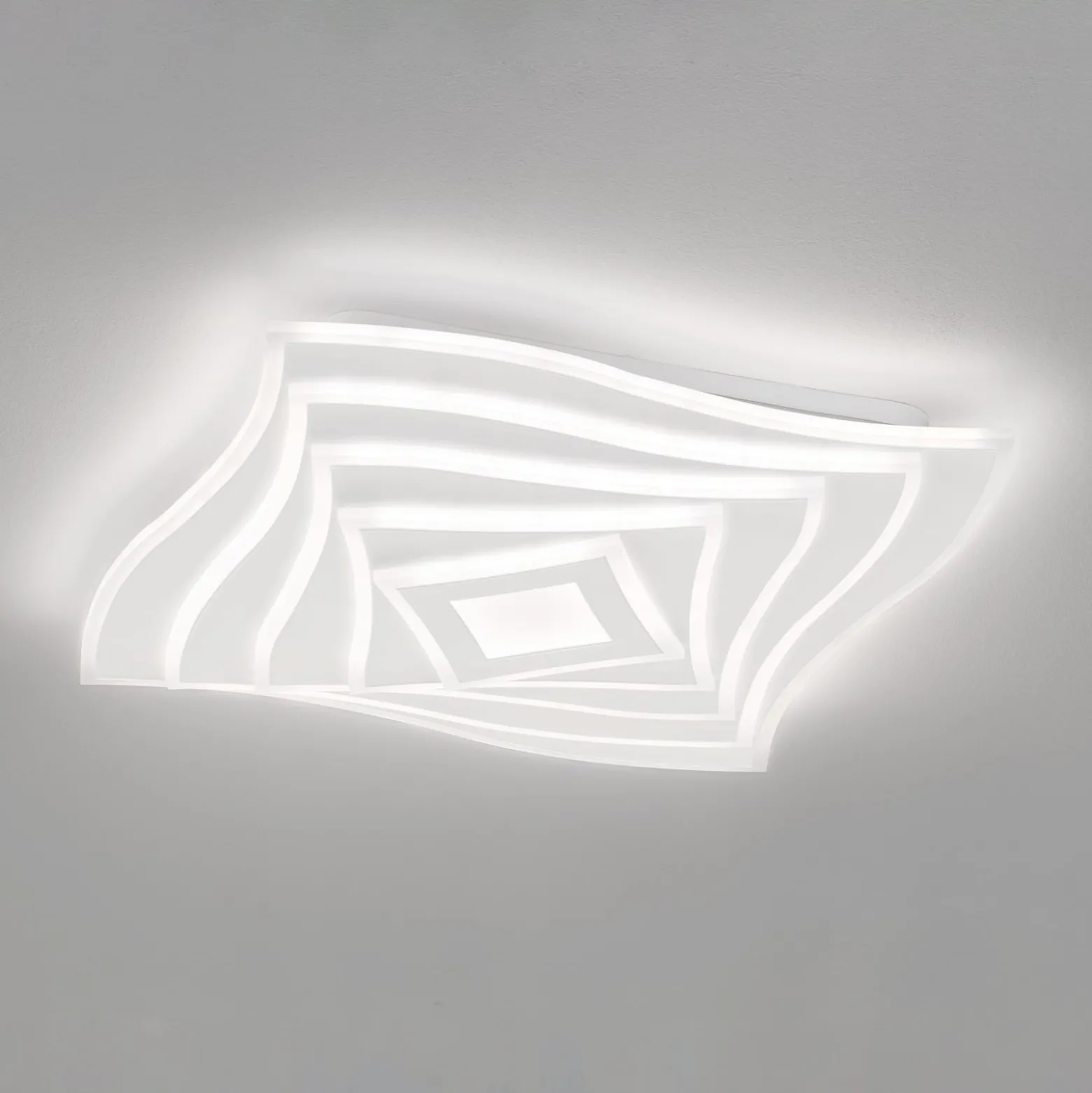 LED-Deckenleuchte HERO, weiß, 50 x 50 cm, Metall, CCT, RGB