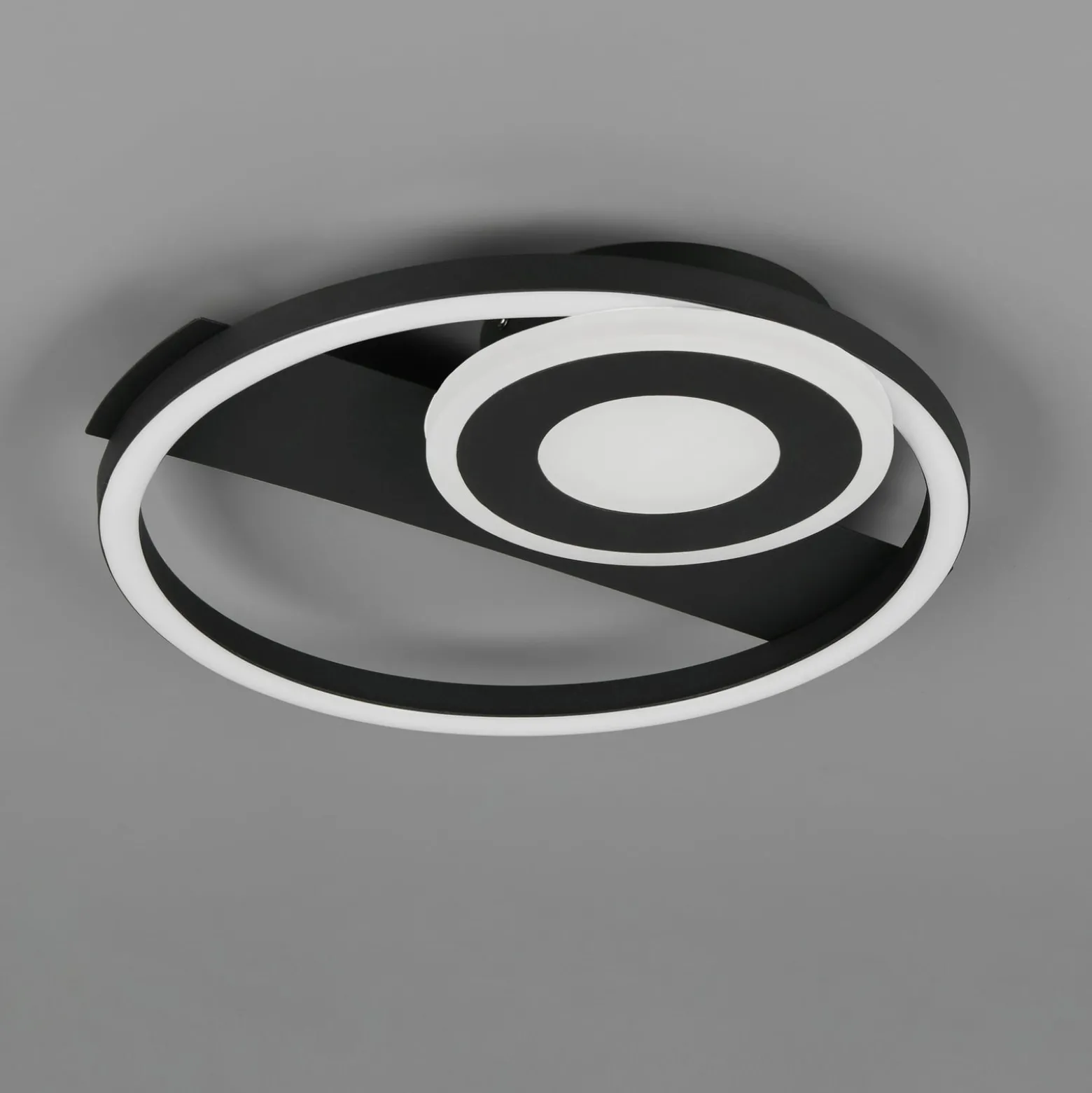 LED-Deckenleuchte Horus, schwarz, 2.500 lm, 3.000 K, Metall