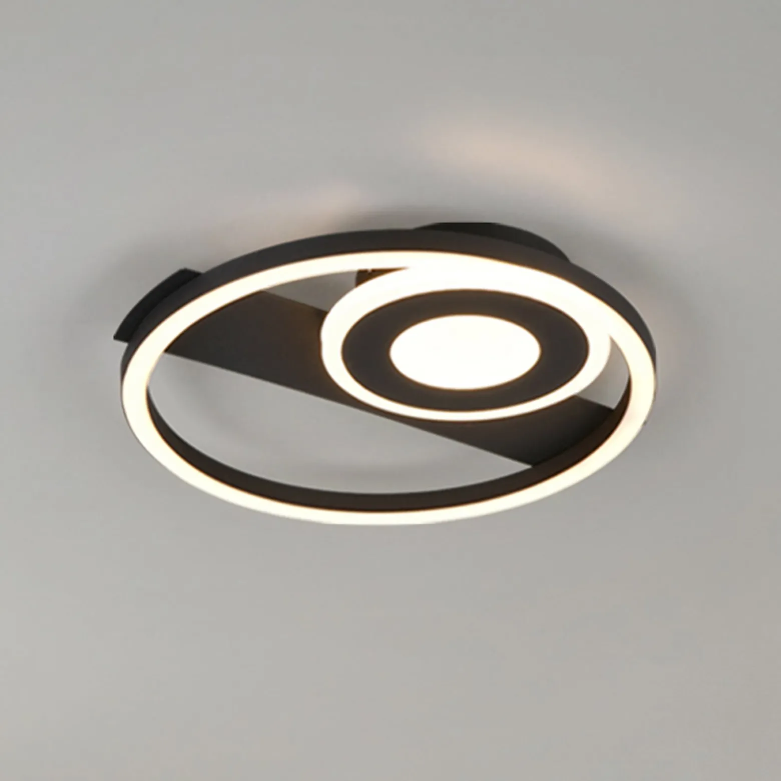 LED-Deckenleuchte Horus, schwarz, 2.500 lm, 3.000 K, Metall