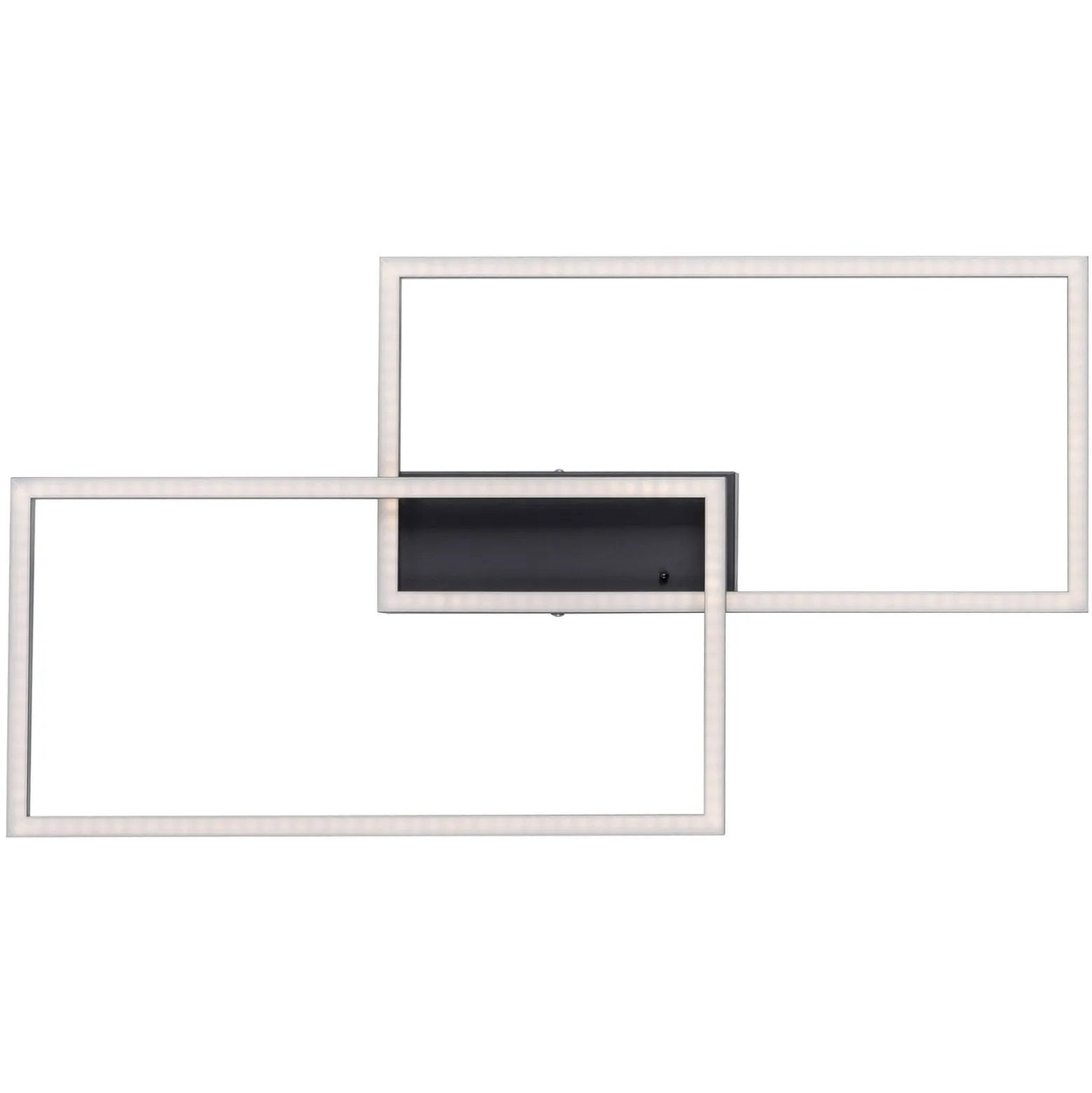 LED-Deckenleuchte Iven, dim, schwarz, 60,5x32,5cm