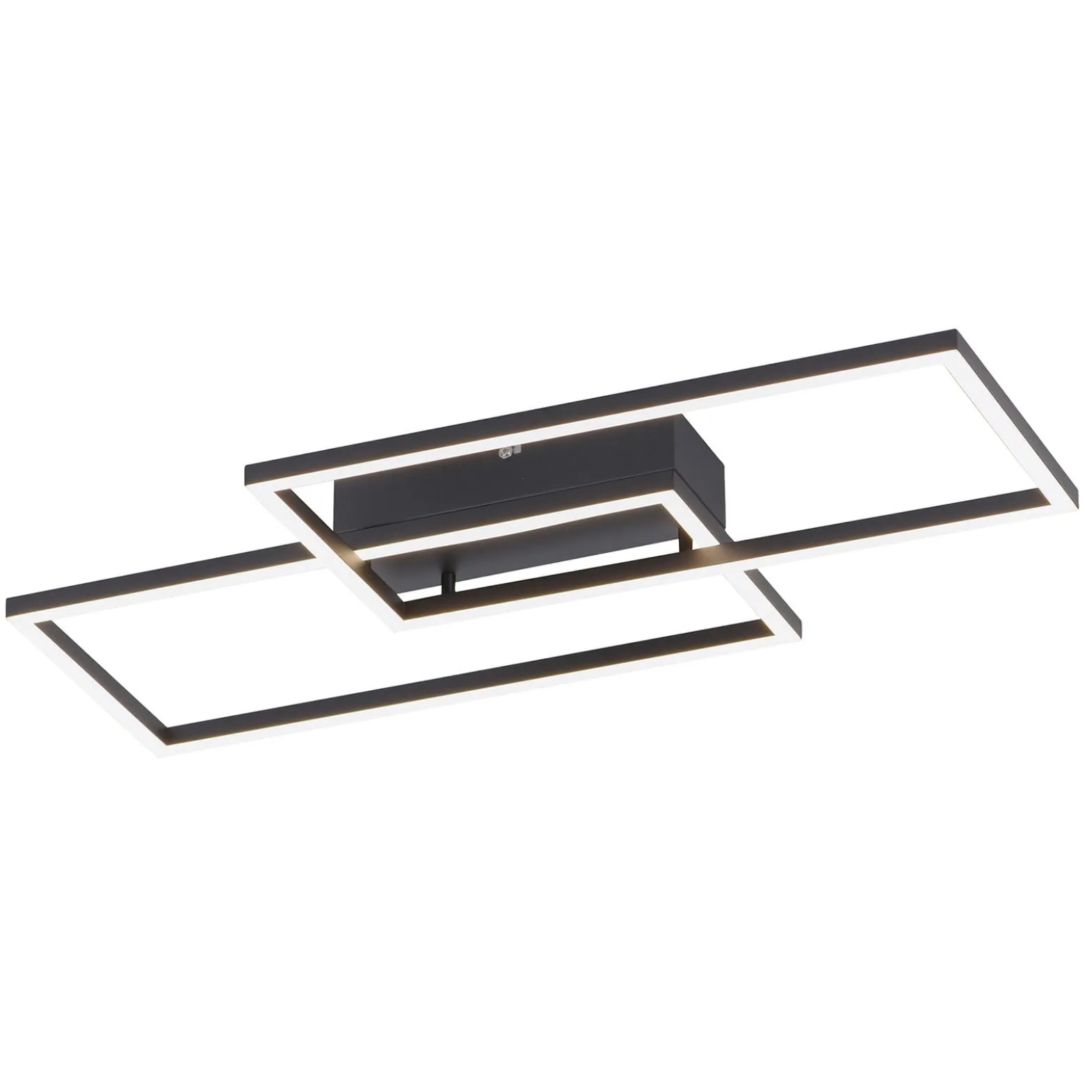 LED-Deckenleuchte Iven, dim, schwarz, 60,5x32,5cm