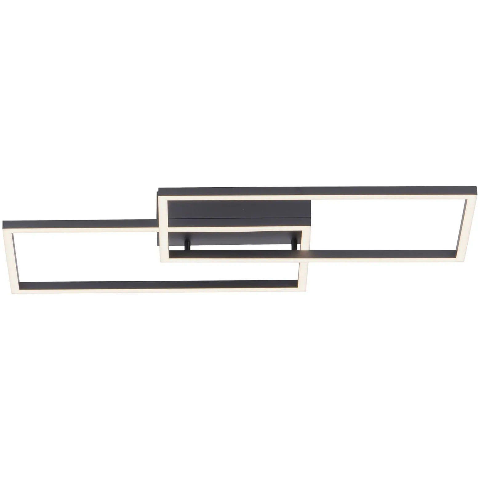 LED-Deckenleuchte Iven, dim, schwarz, 60,5x32,5cm