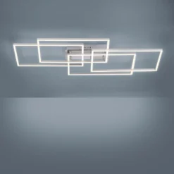 LED-Deckenleuchte Iven, dim, stahl, 95x51,5cm