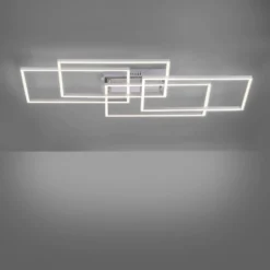 LED-Deckenleuchte Iven, dim, stahl, 95x51,5cm