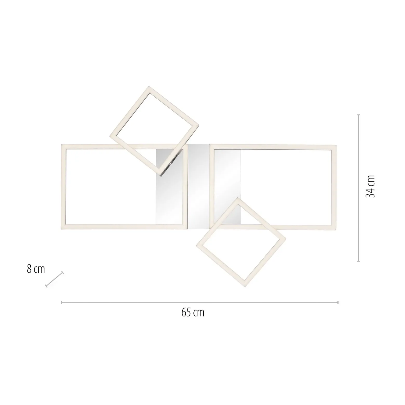 LED-Deckenleuchte Iven, stahl, 32,4x30cm