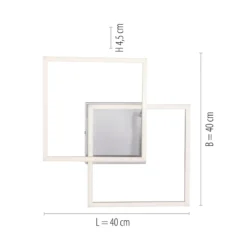 LED-Deckenleuchte Iven, stahl, 35,9x35,9cm