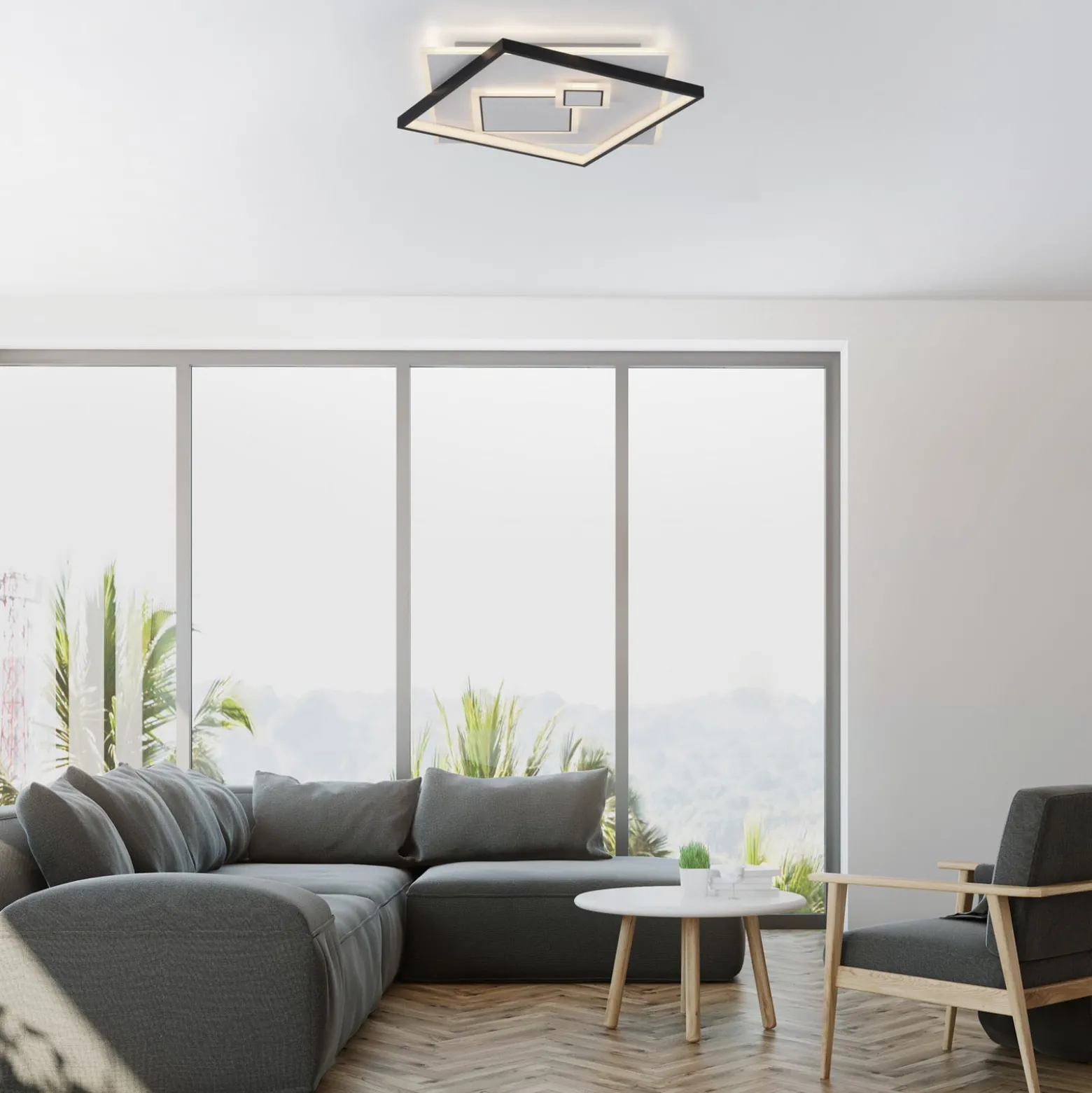 LED-Deckenleuchte Mailak 57x57cm